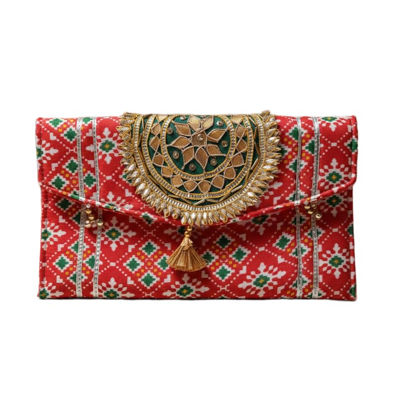 Buta embroidery clutch size-6×10 inch,Potali Bag for Wedding Party & Festive Use | Bridal Return Gift Potli Handbag_01-image-4