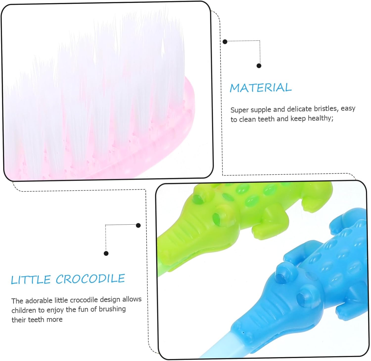 8pcs Cartoon Toothbrush for Ages Soft Ultra-fine Bristles Deep Teeth Cleaning Small Head for Comfortable Use for Boys and Oral Care