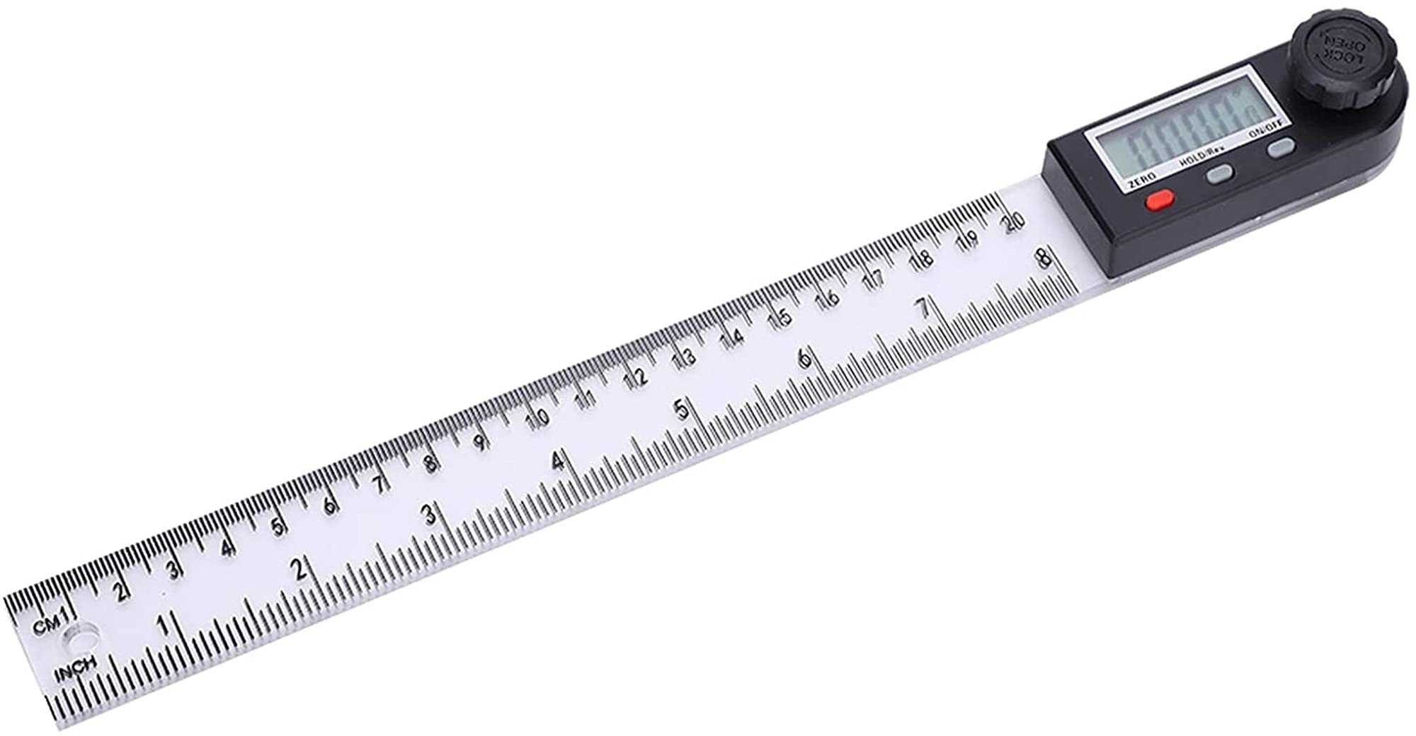WJJ Alta precisione Digital Display 8 Pollici ZX PD290 Digital Angle Finder Angolo Righello Plastica for Laboratorio di Costruzione