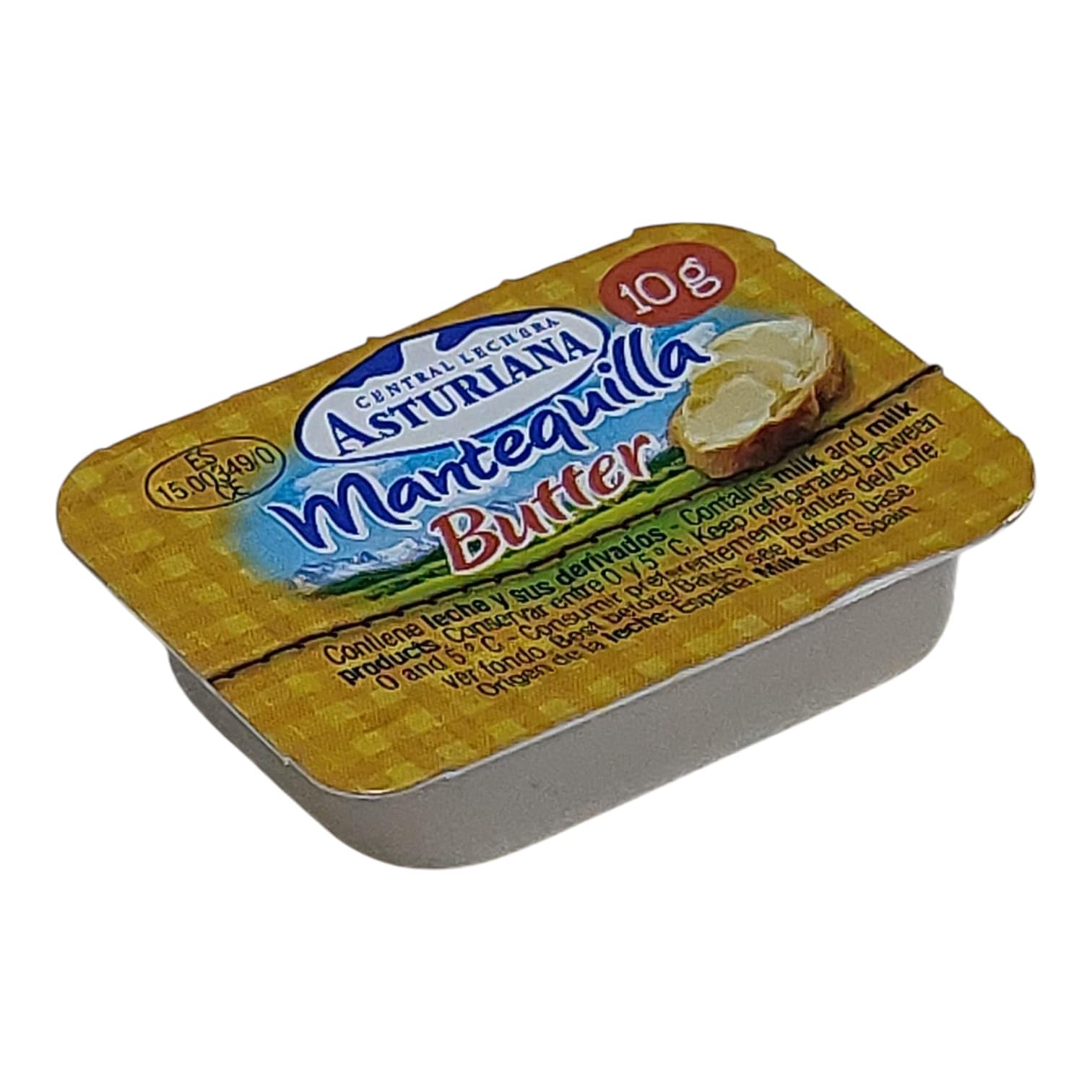 Mantequilla Asturiana Monodosis 100x10g – Formato Profesional Hostelería y Catering – 100 Unidades Individuales – 100% Natural sin Conservantes – Calidad Central Lechera Asturiana