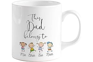 This Dad Belongs To: Personalized Coffee Cup with Kids Name