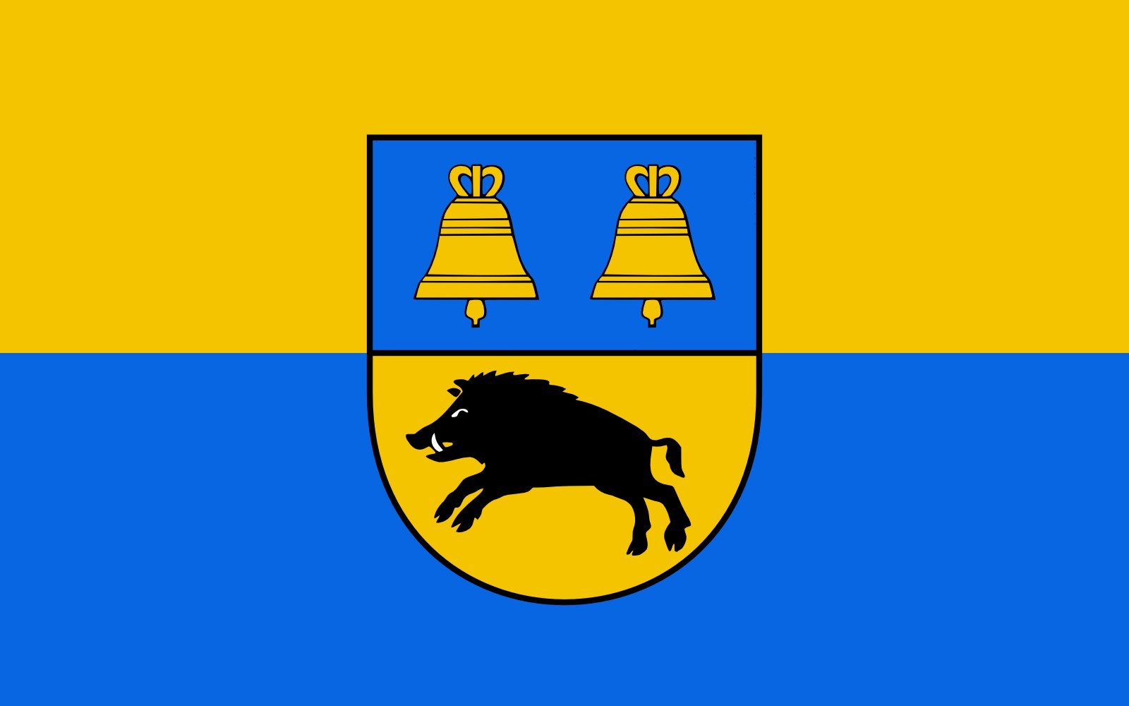 Drapeau gmina Borzytuchom grand format pour pavoiser sans décoloration