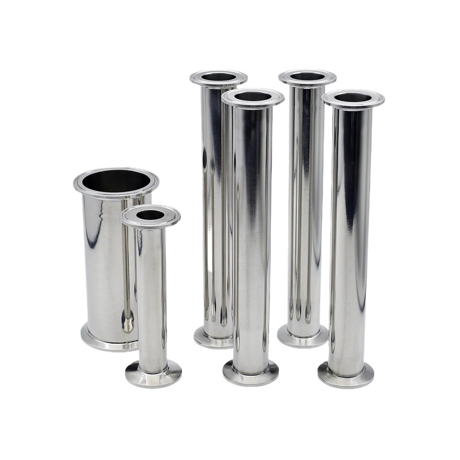 Długość 100-500 mm 1,5 cala 5in SS304/316 stal nierdzewna trójzaciskowa szpula łącznik rurowy (SS304, długość 100 MM_OD45 X FERRULE64) Łącznik rurowy