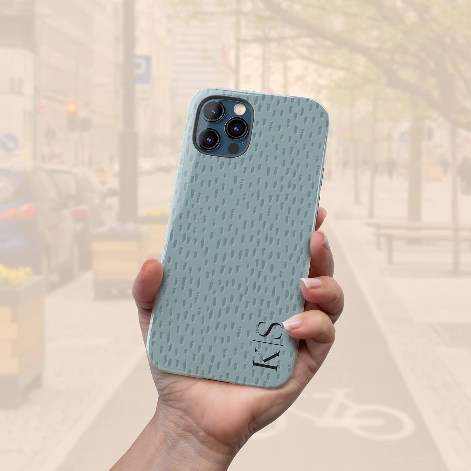 Custom Initials Name Polka Dots Case, Personalized Name Case, Compatible with iPhone 17 Air, 16 Pro Max, 15 Plus, 14, 13 Mini, 12, 11, X/XS Max, XR, 7/8 Multicolor