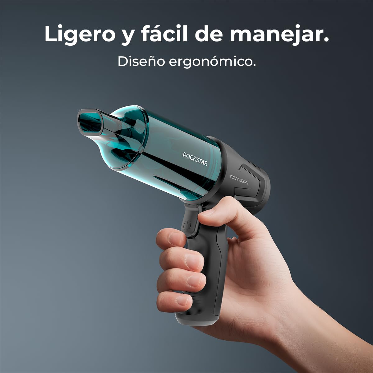 Cecotec Conga Rockstar Micro Hand Aspiradora de Mano sin Cable 80W 12kPa 2 Modos 25mins