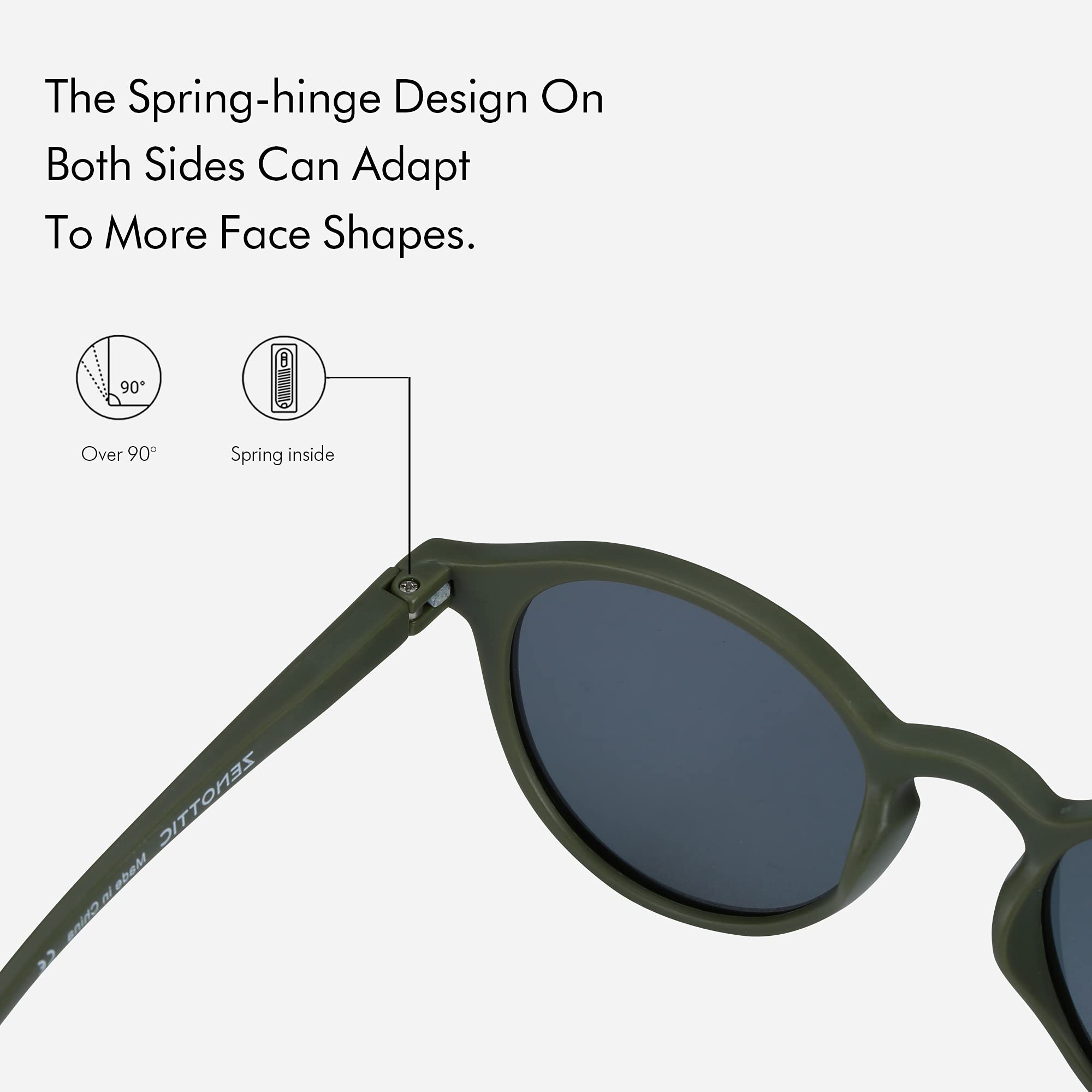 ZENOTTIC Occhiali da Sole Polarizzati Retrò Classici Rotondi Vintage Occhiali da Sole UV400 Montatura da Uomo e Donna