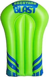 Backyard Blast Rider, Inflatable Body Board Slide Rider and Pool Float Toy, Lime Green