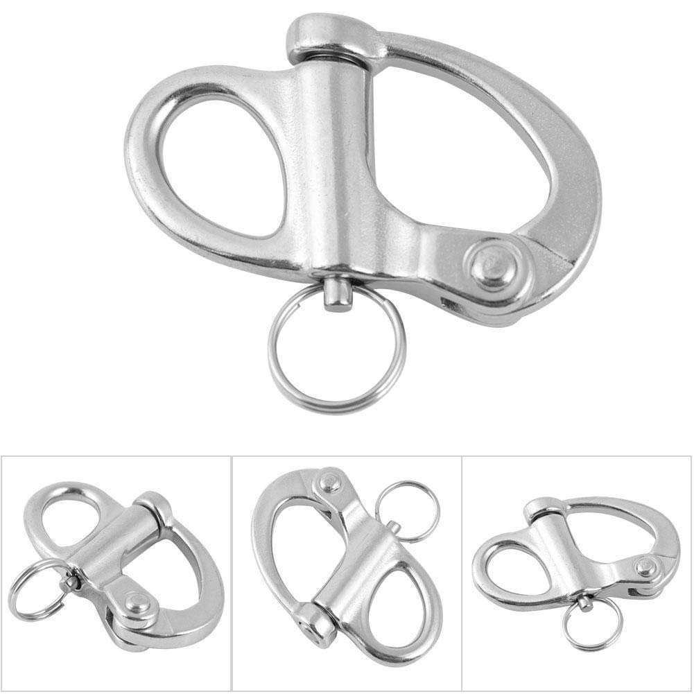 Schnappschäkel, Edelstahl robust, Marine Schnappanker 22x96mm, for Schiffstakelage, Bootszubehör, Rudern, Marineboote