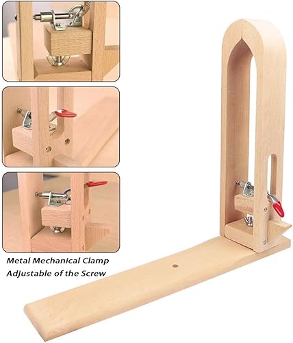Miniatura 3 de Stormshopping DIY Madera Leathercraft Mesa de cuero de escritorio Cordones Costura Pony Caballo Abrazadera
