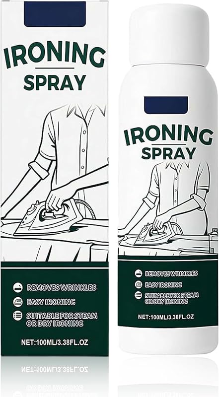 Almidón en aerosol de fijación pesada, removedor de estática de tela y almidón para planchar ropa, fórmula antiarrugas profesional para ropa de lana, algodón, lino y poliéster