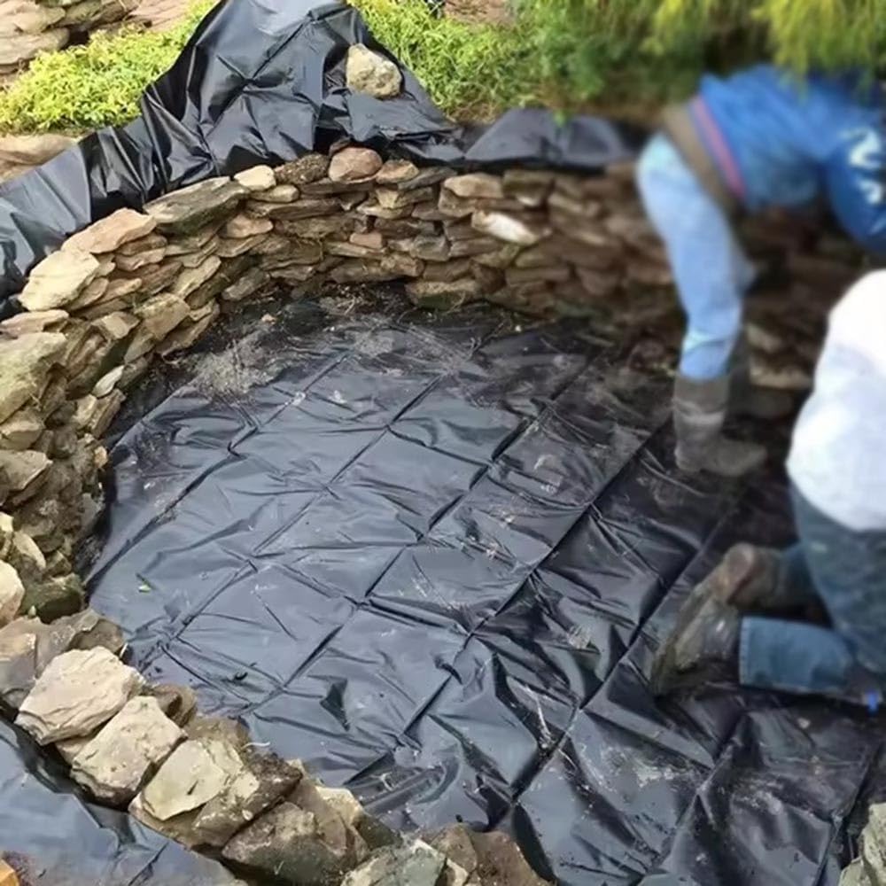 Wkładka stawowa 1,5 mm do ogrodu, stawu rybnego i stawu pływackiego, trwały, 4 x 10 m, wodoodporny materiał, idealny do budowy stawów i akcesoriów ogrodowych