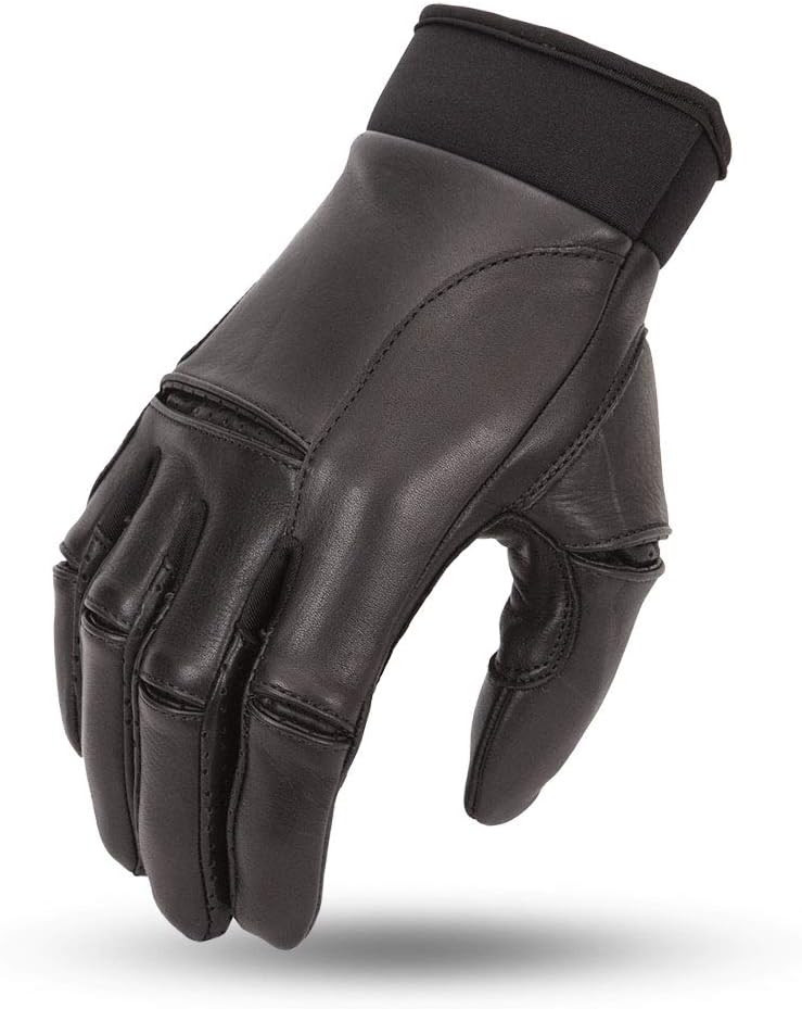 First Mfg Co - Raptorex - Men's Motorcycle Biker Riding Black Leather Gloves