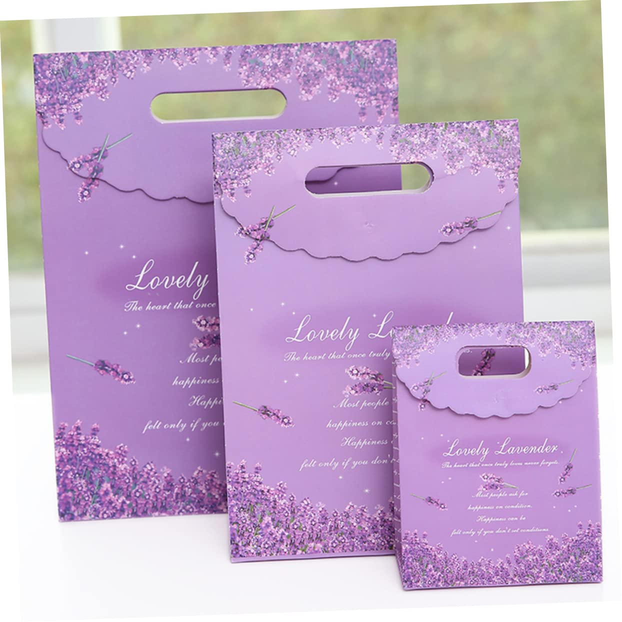 Lila Lavendel Papiertüte 10 Stück Geschenke Tasche für Feiern