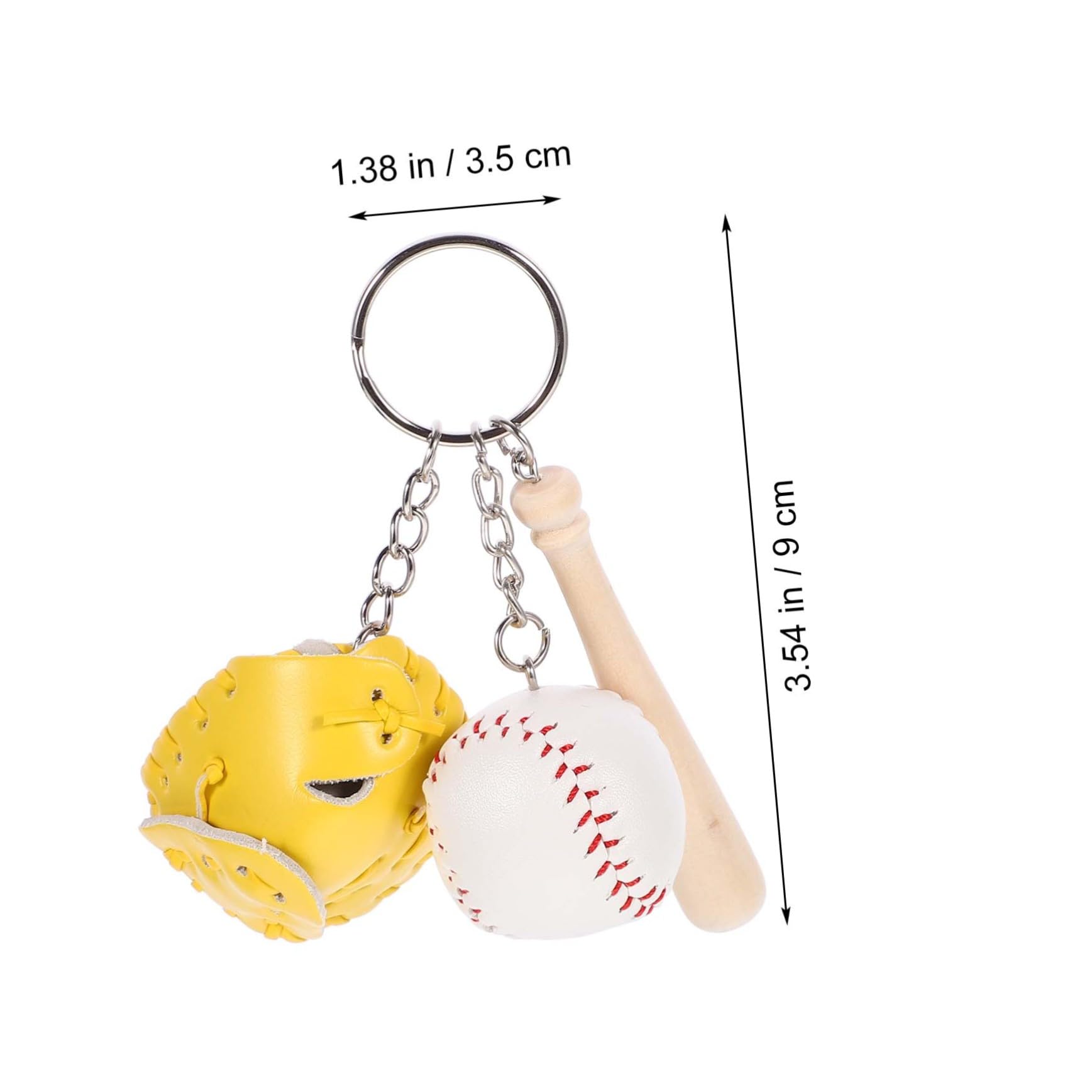 GOOHOCHY Baseball Keychains for Boys Girls Sports Keychain Baseball Bat Keyring Keyring Pendant for Birthday Christmas Festival