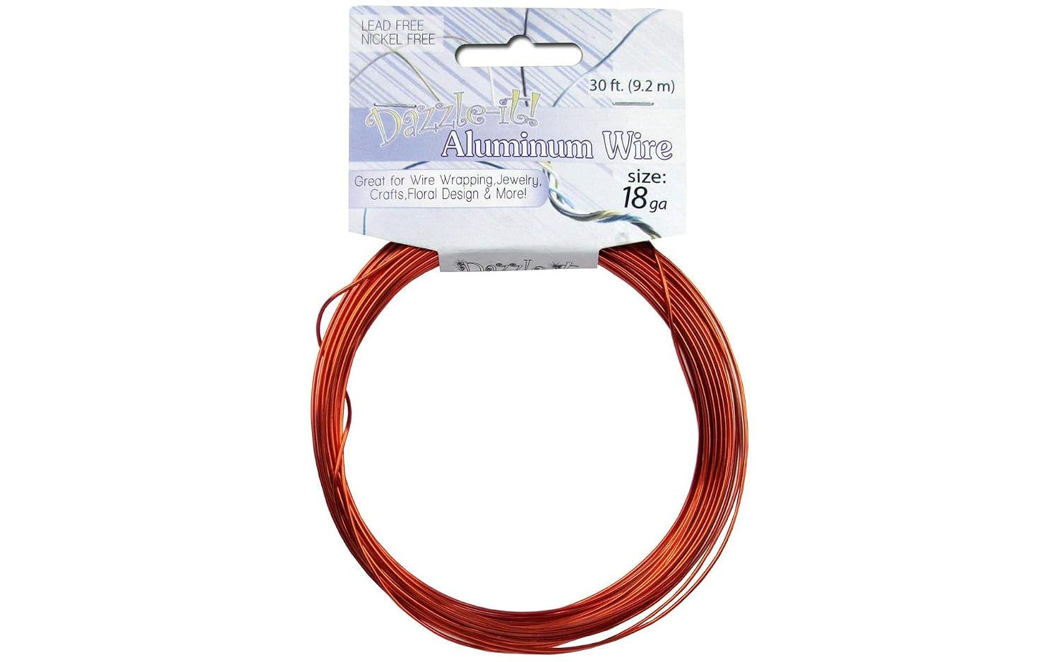 Dazzle-it DAZ74720002-10 Orange Round Aluminum Wire, 30'