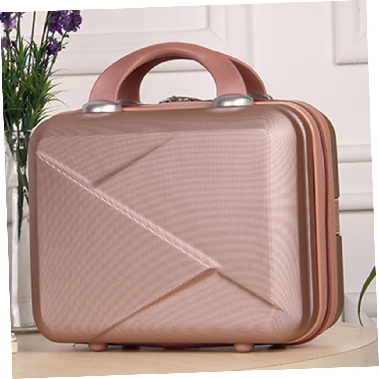 Kosmetikkoffer Tragbar für Frauen Reisekoffer Make-up-Halter Aufbewahrungsbox aus Hochwertigem Material
