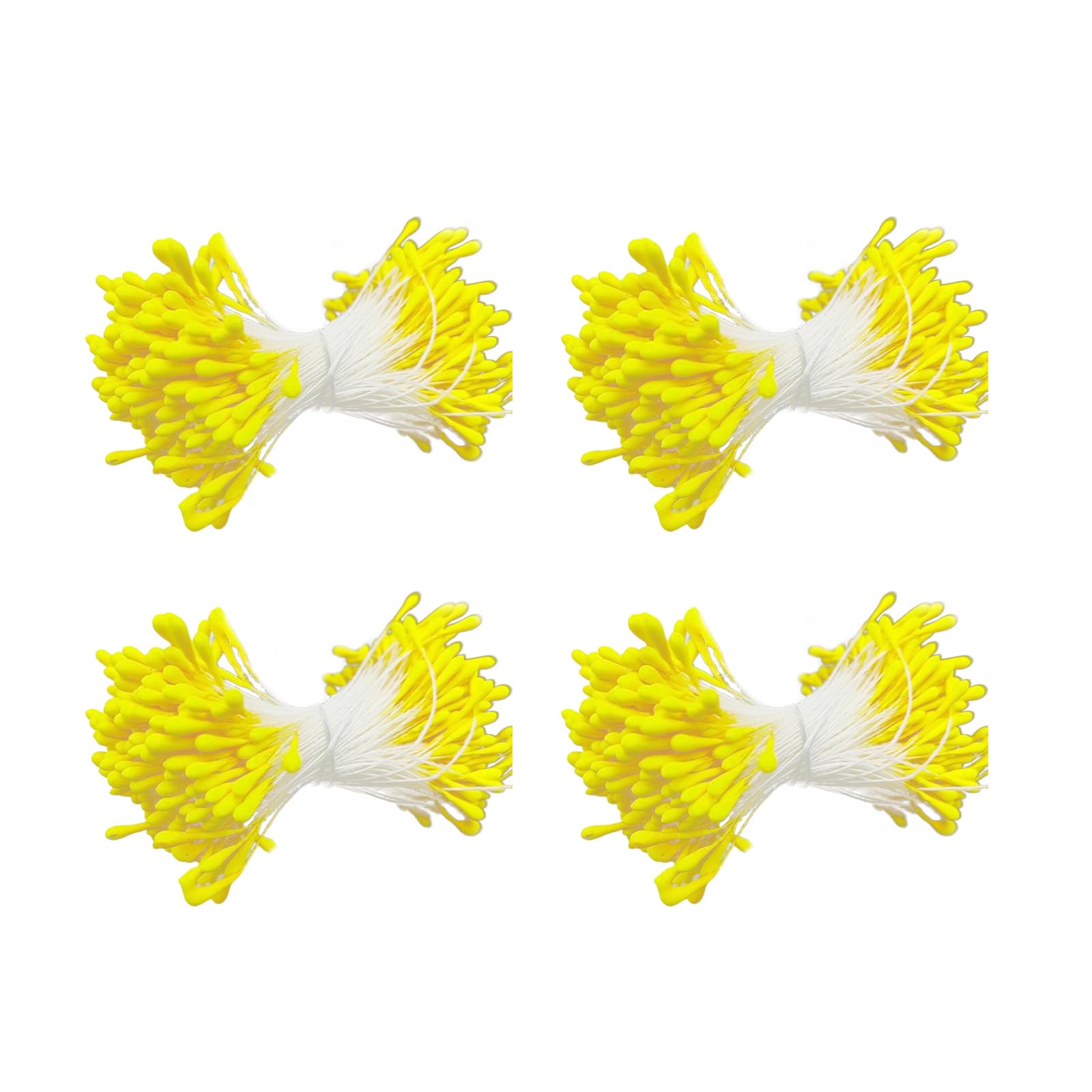 Jazuaiao 60mm Long Artificial Flower Stamens Pistil 1050-1600Pcs 2mm Double Ended Matte Floral Stamens Pistils for Art Craft Artificial Flower Stamen