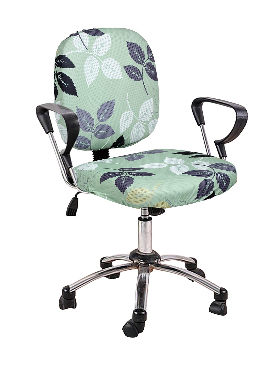 Cortina Office Chair Slip Covers | Soft Stretchable Polyester Elastic Spandex Fabric | Corporate Rotating Chair Cover | Removable Chair Case | Machine Wash | Floral Print – Green | Cover Set of 1 (B08R3L49Y9) Amazon Price History, Amazon Price Tracker