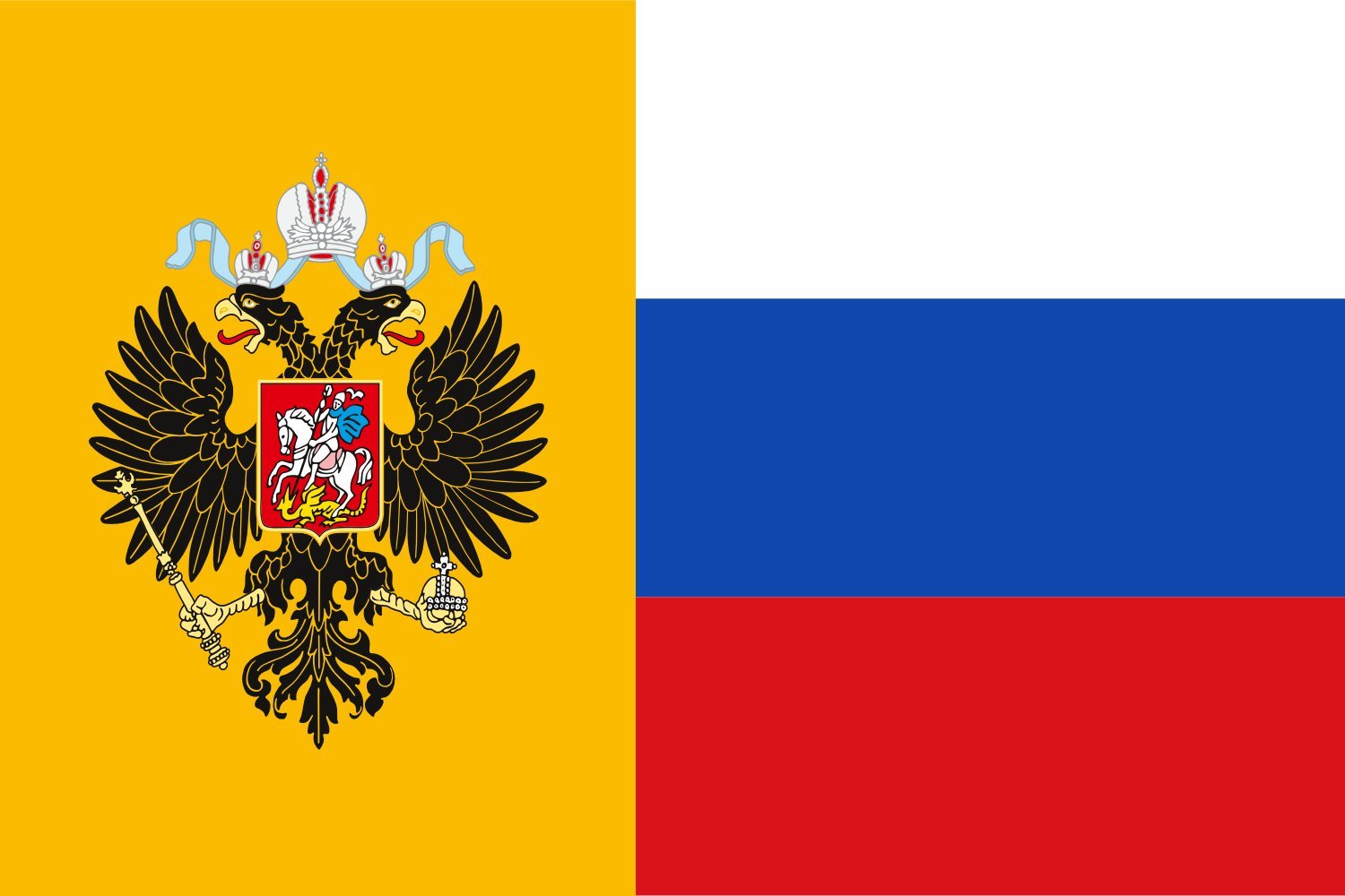 Drapeau Empire russe paysage 1.35m² pour décoration intérieure