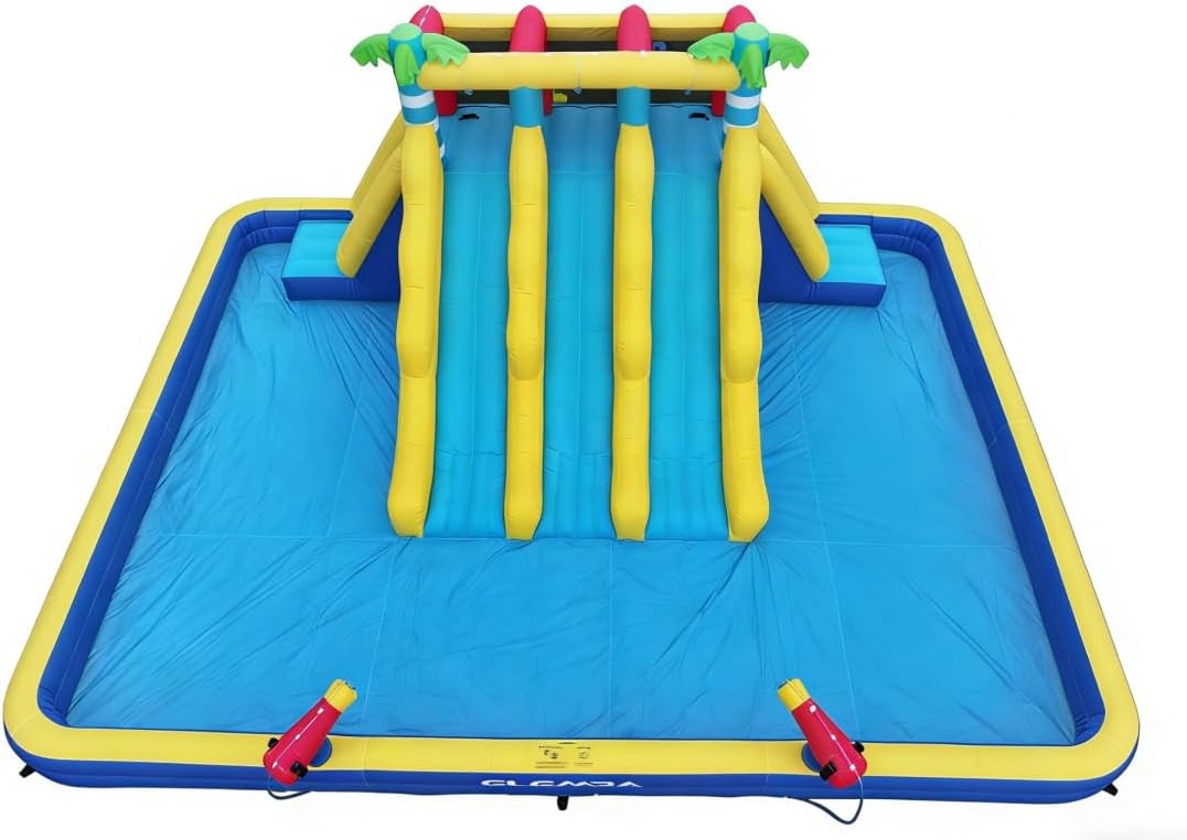 ELEMARA 3 Extra-Long Slides Inflatable Water Slide