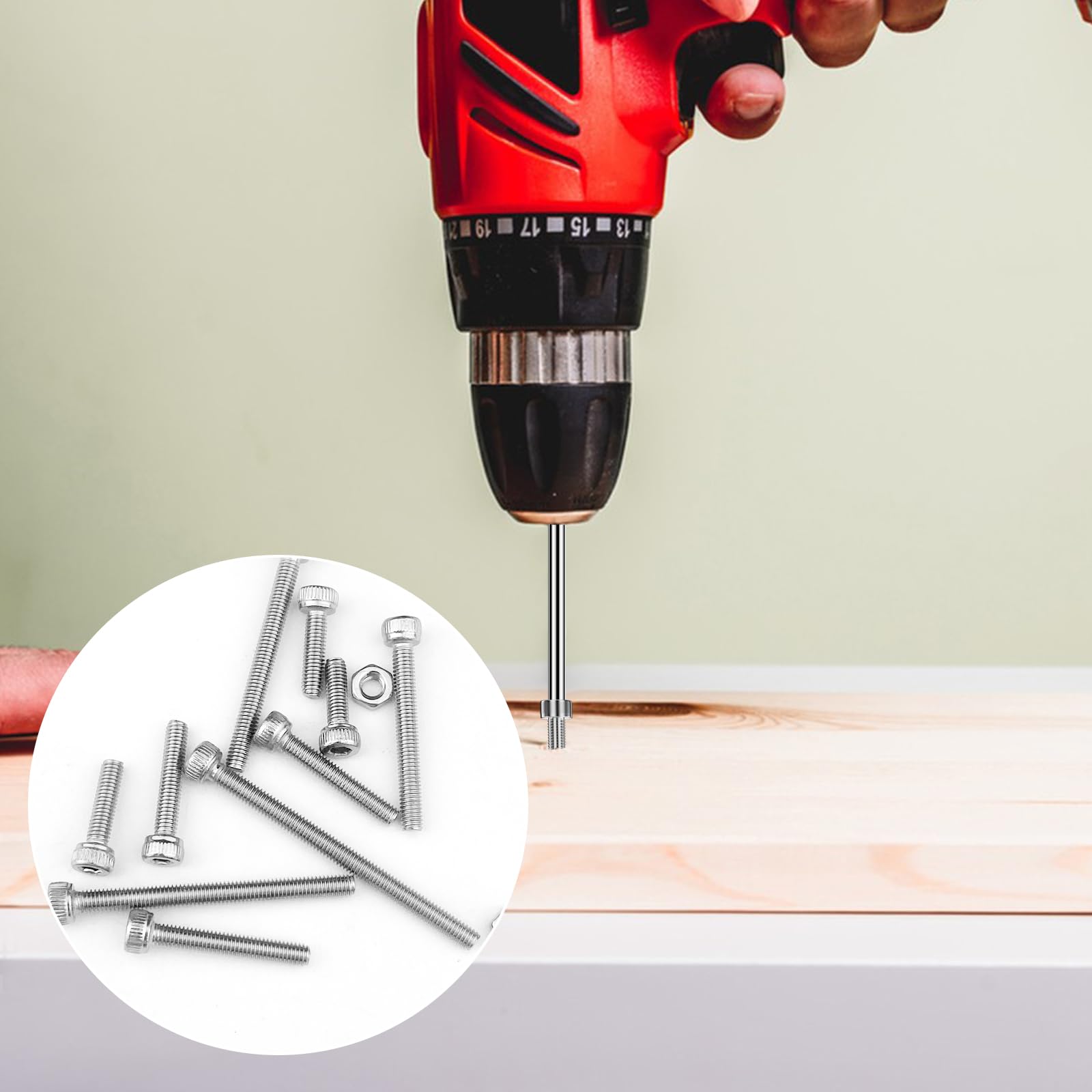 Traxenta Viti Acciaio Inossidabile(440Pcs), Bulloni e Dadi Inox Kit, M3 Senza Testa Filettate Esagonali, Set in Acciaio Miste, Bulloni per Mobili Garage Casa, Assortimenti per Riparare Il Fissaggio