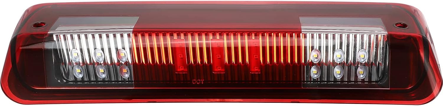 Partsam High Mount Stop Light Replacement For F150 3rd Brake Light 04-08 and Explorer Sport Trac Third Brake Light 07-10 Rear Cab Roof Center Mount Brake Stop Tail Cargo Light Lamp (Red Lens)