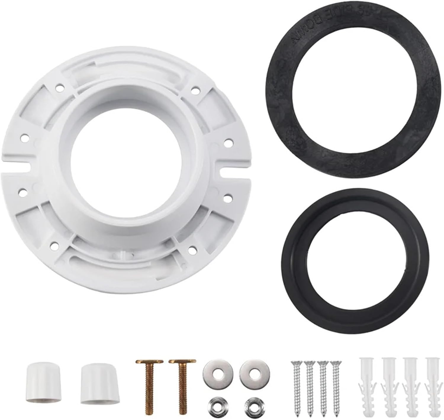RV Toilet Flange 3-Inch Combo RV Toilet Seal and Flange Kit for Residence Models Durable Easy Install