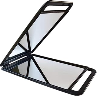 HREW Large Hand Mirror with Double Handle - Rectangular Hand Held Mirror with Handle,Haircut Barber Mirror for Hair and Beauty Salon - Durable Hand Held Mirrors for Barbershop
