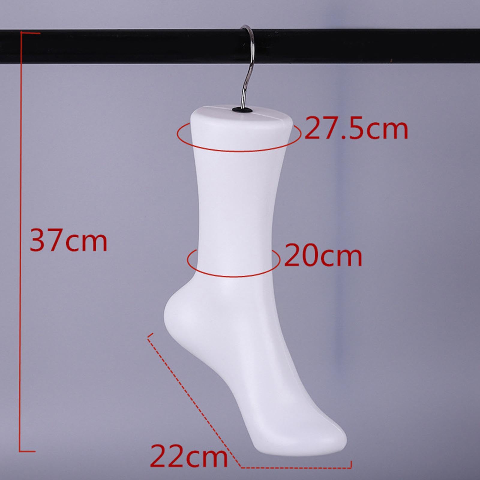 MagiDeal Mannequin Pied Enfant Réaliste - Support Chaussettes & Chaussures - 2 Pièces - Hauteur 22 Cm - PP Solide Brillant