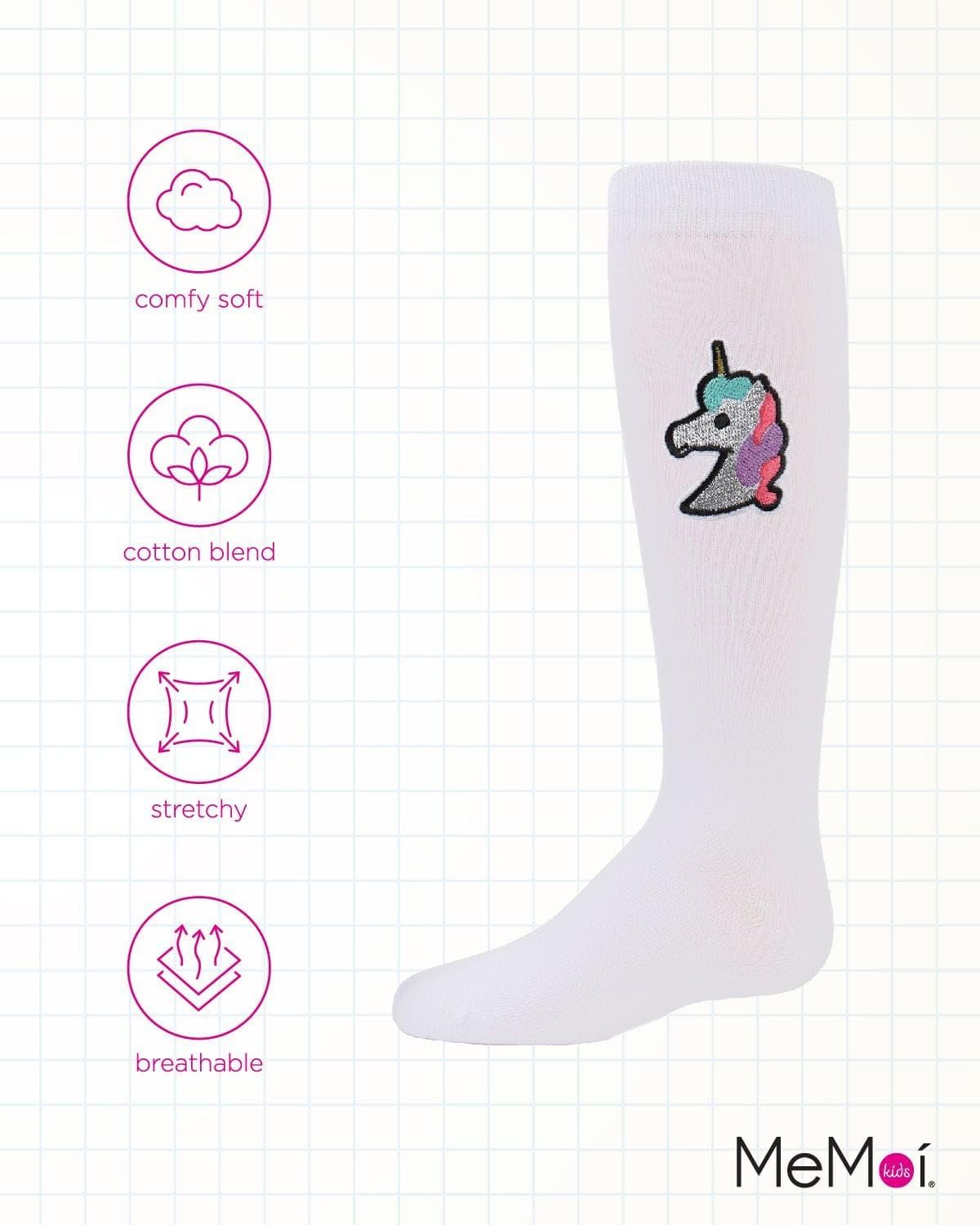 MeMoi Girls' Glitter Unicorn Knee-High Socks - Image 6