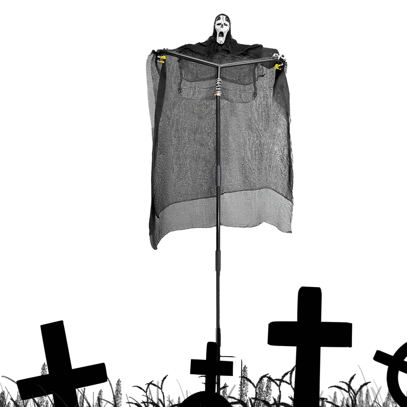 Zewnętrzne Dekoracje Halloween Dekoracja Ducha Strach Na Wróble Na Zewnątrz | Duże Odporne na Pogodę Rekwizyty Sceniczne Ozdoby do Trawnika, Ogrodu, Werandy, Nawiedzonego Domu i Cmentarza