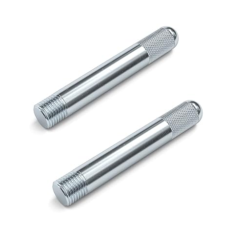 Herramienta de guía de pasadores de alineación de suspensión de rueda plateada, rosca métrica de 14 x 1.25 pulgadas, herramienta mecánica automotriz