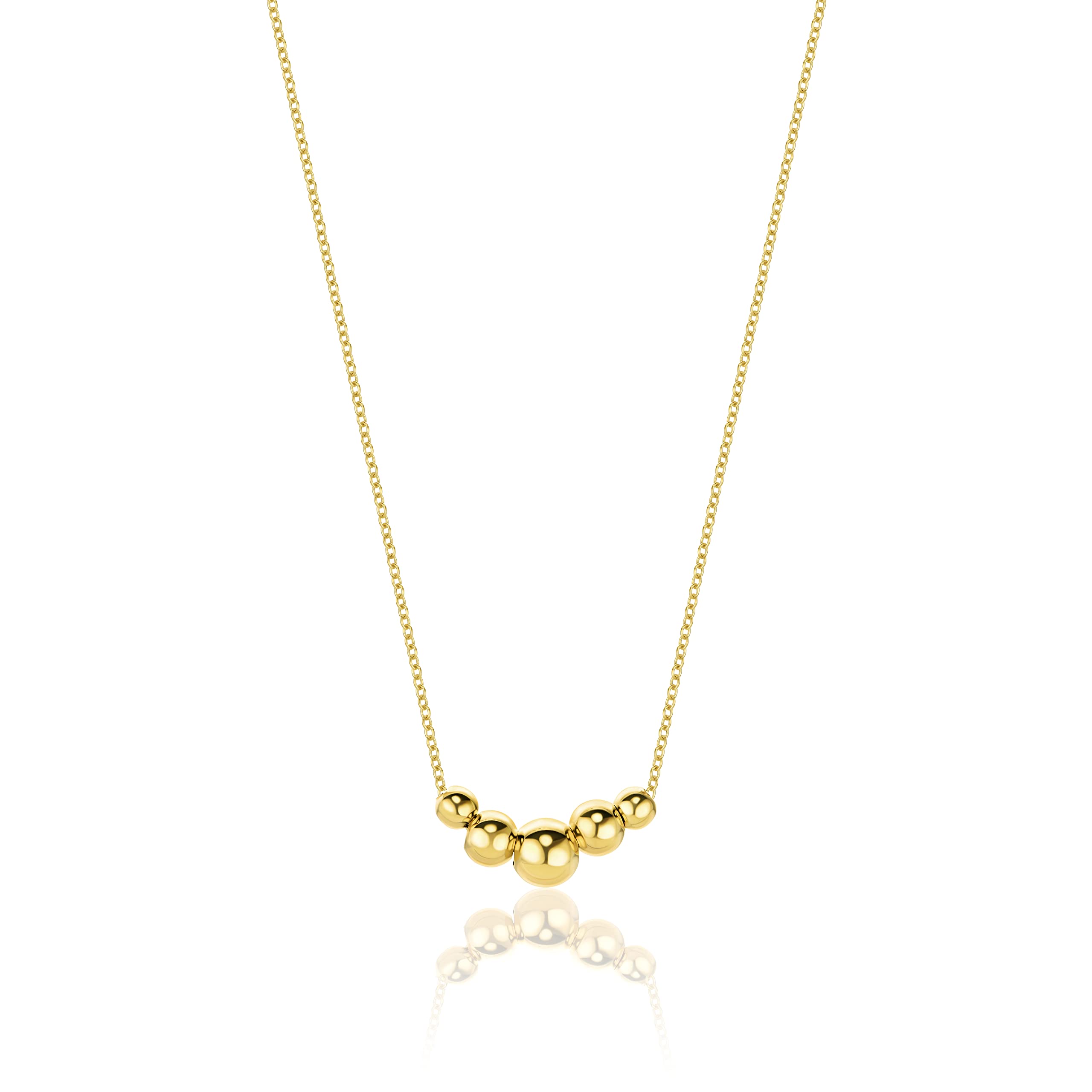 OROVI Collana Donna Oro Giallo 9kt – Ciondolo Fatto A Mano In Italia – Gioiello Ipoallergenico In Oro Massiccio Con Scatola Regalo