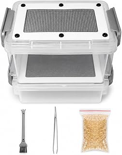 Mealworm Breeding Box Stackable Desktop, Mini A [0.4mm Hole] (11x7x9.5cm)