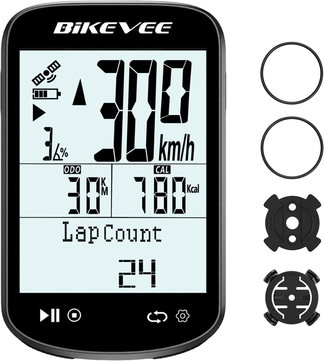 Bike Speedometer 2.6" – Wireless Bluetooth 5.4 & ANT+ Cycling Computer with GPS & Odometer, IPX7 Waterproof Bicycle Computer for Road & Mountain Bikes