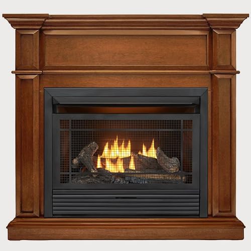 Duluth Forge Dual Fuel Ventless Gas Fireplace With Mantel - 26,000 Btu, T-Stat Control, Apple Spice Finish - Model Dfs-300T-3As #TOP14