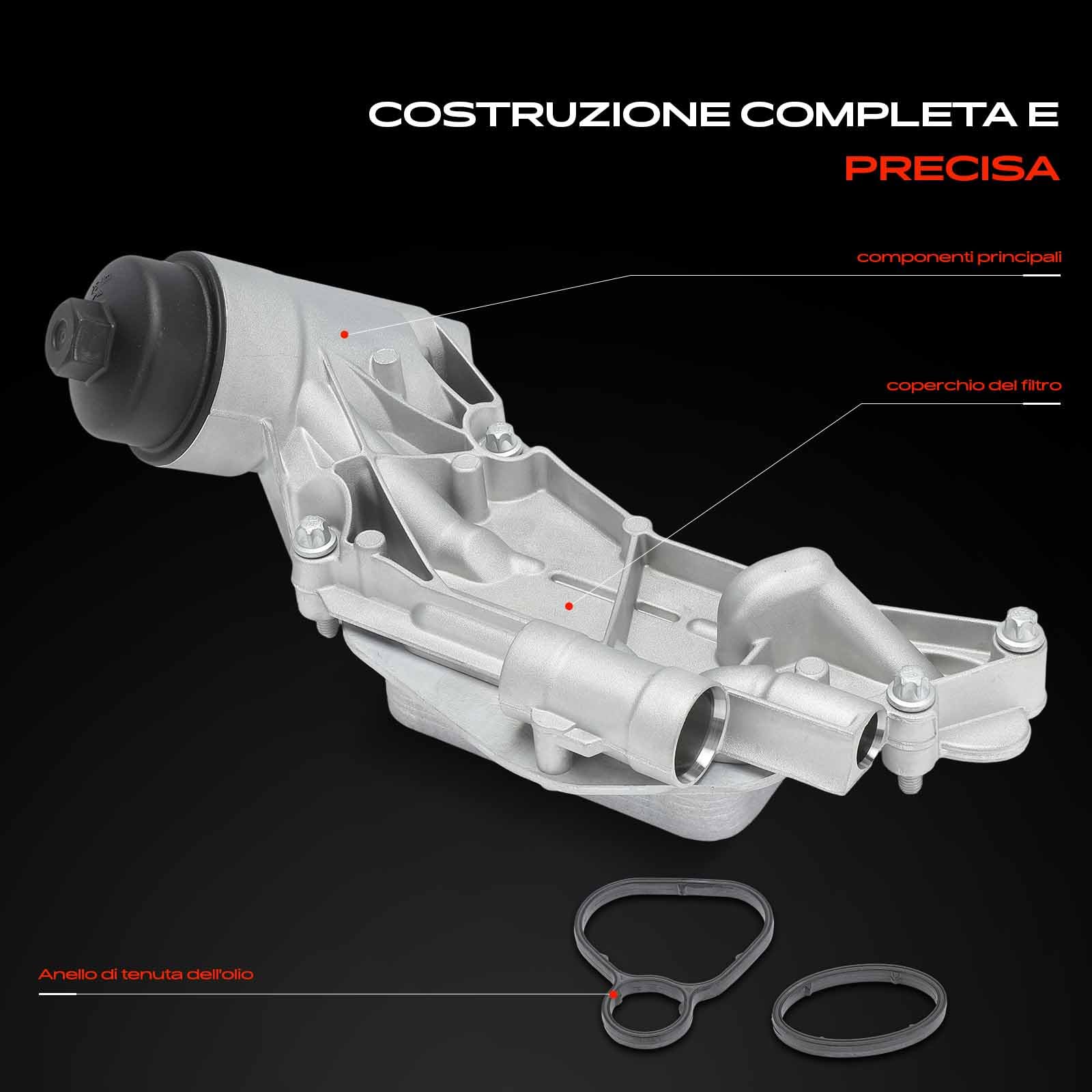 Frankberg Radiatore dell'olio Filtro dell'olio Benzina Compatibile con Zafira/Zafira Family B A05 1.6L Astra H Twintop A04 1.8L Astra H Caravan A04 1.6L Astra H A04 1.8L Astra J P10 1.6L 55353323