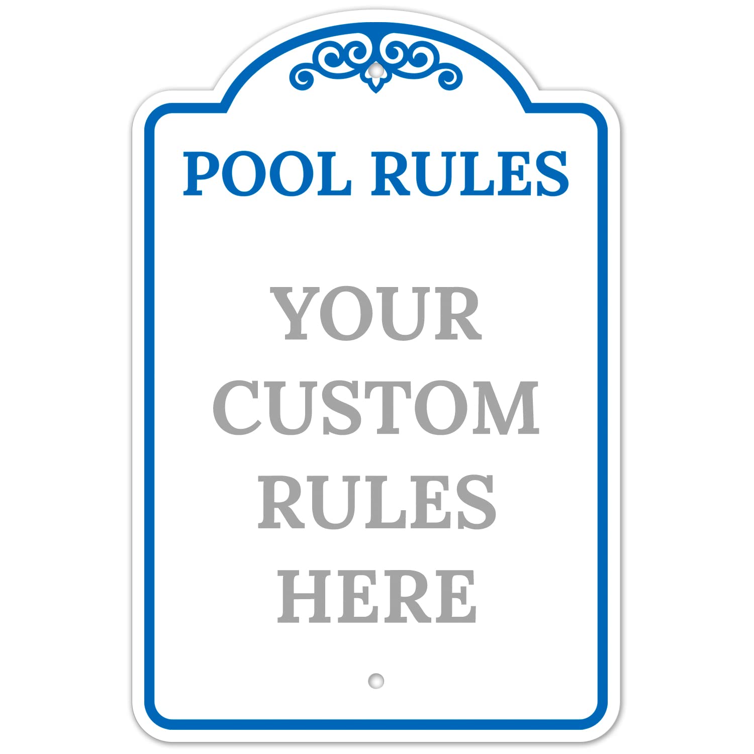 Custom Pool Rules Sign Personalized Swimming Pool Rules