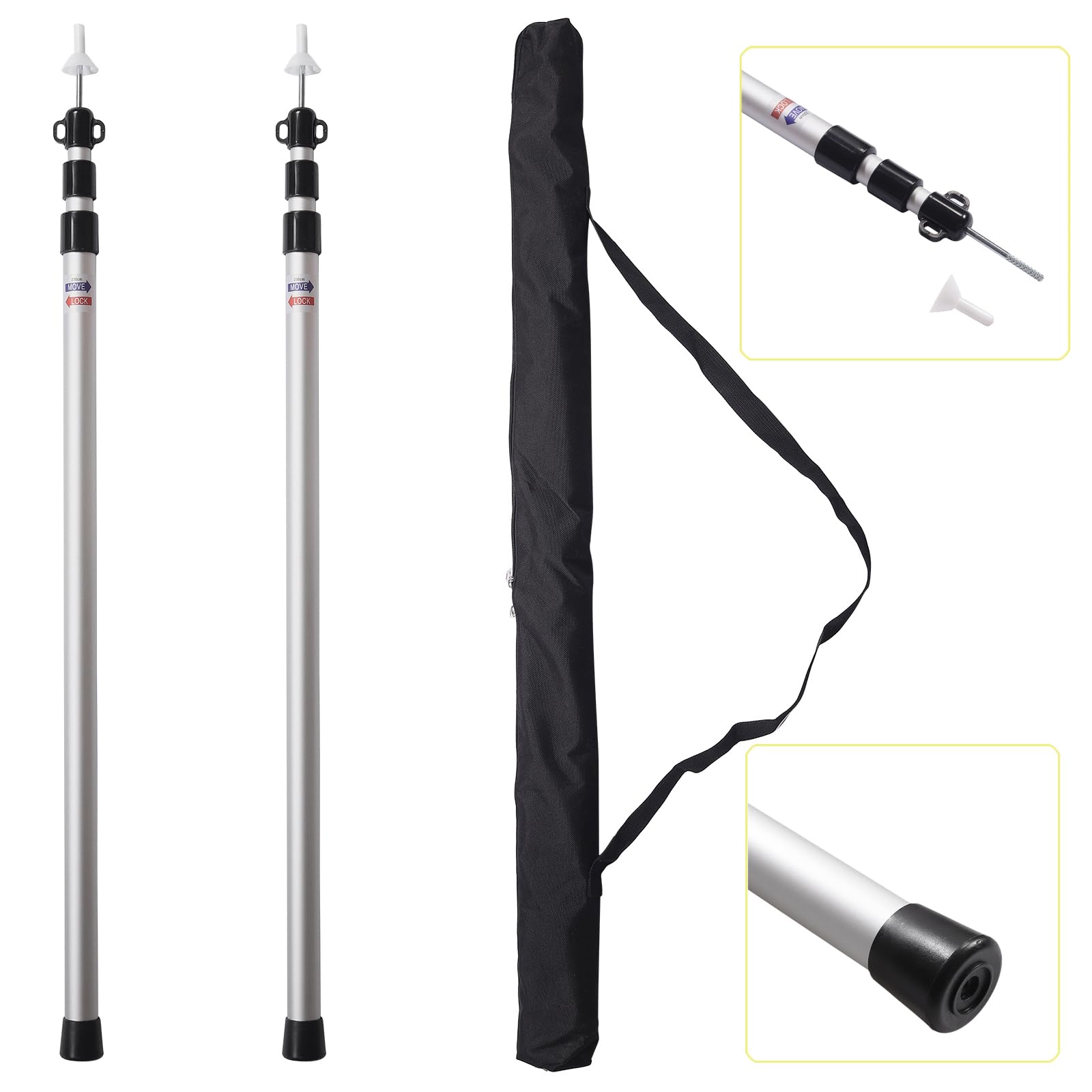 aufstellstangen tarp 2 Stück Teleskopstange für Zelte Teleskopstangen Alu Style:Complete - SRAM Apex CYS-R2090 Electric Retract Landing HOT
