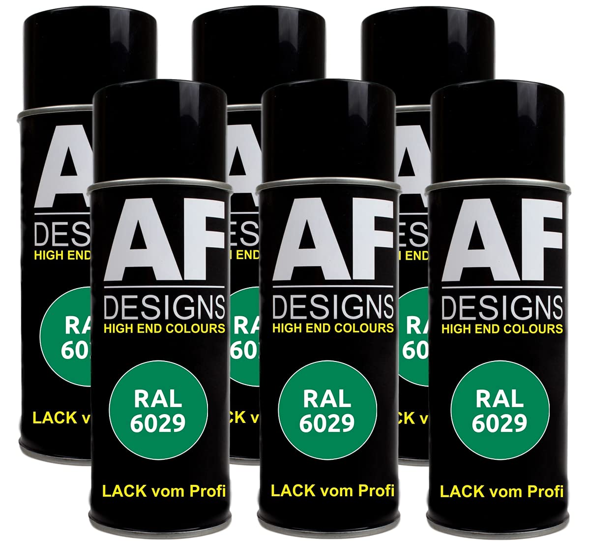 Alex Flittner Designs 6X Ral Pintura En Espray Pintura Coche Laca Colorida Lata De Aerosol RAL6029 Minzgruen Seda Mate