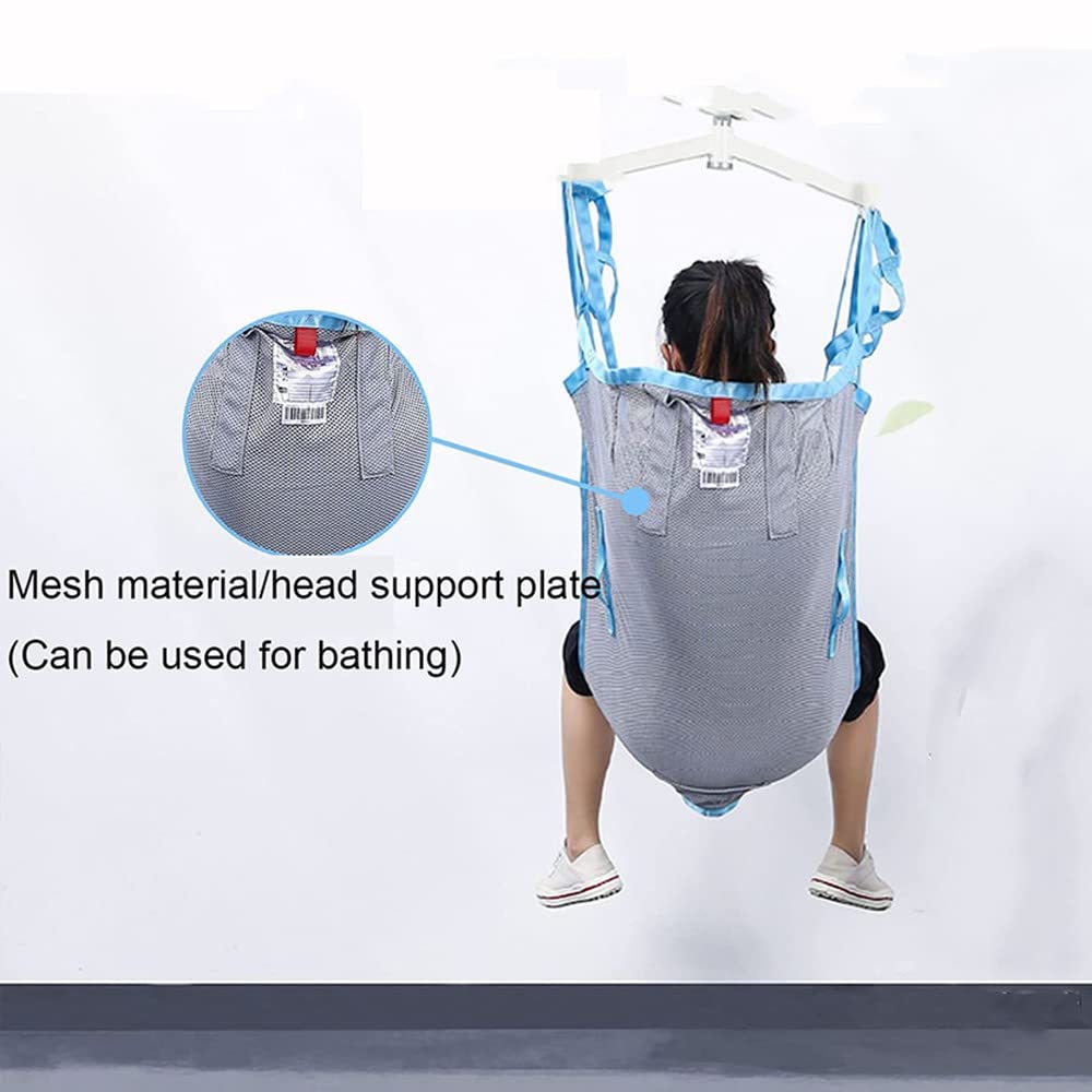 Arnés para Inodoro, arnés para grúa, arnés de elevación de Pacientes de Malla de Cuerpo Completo de Alta Resistencia, arnés Universal de Cuerpo Completo para Asistencia
