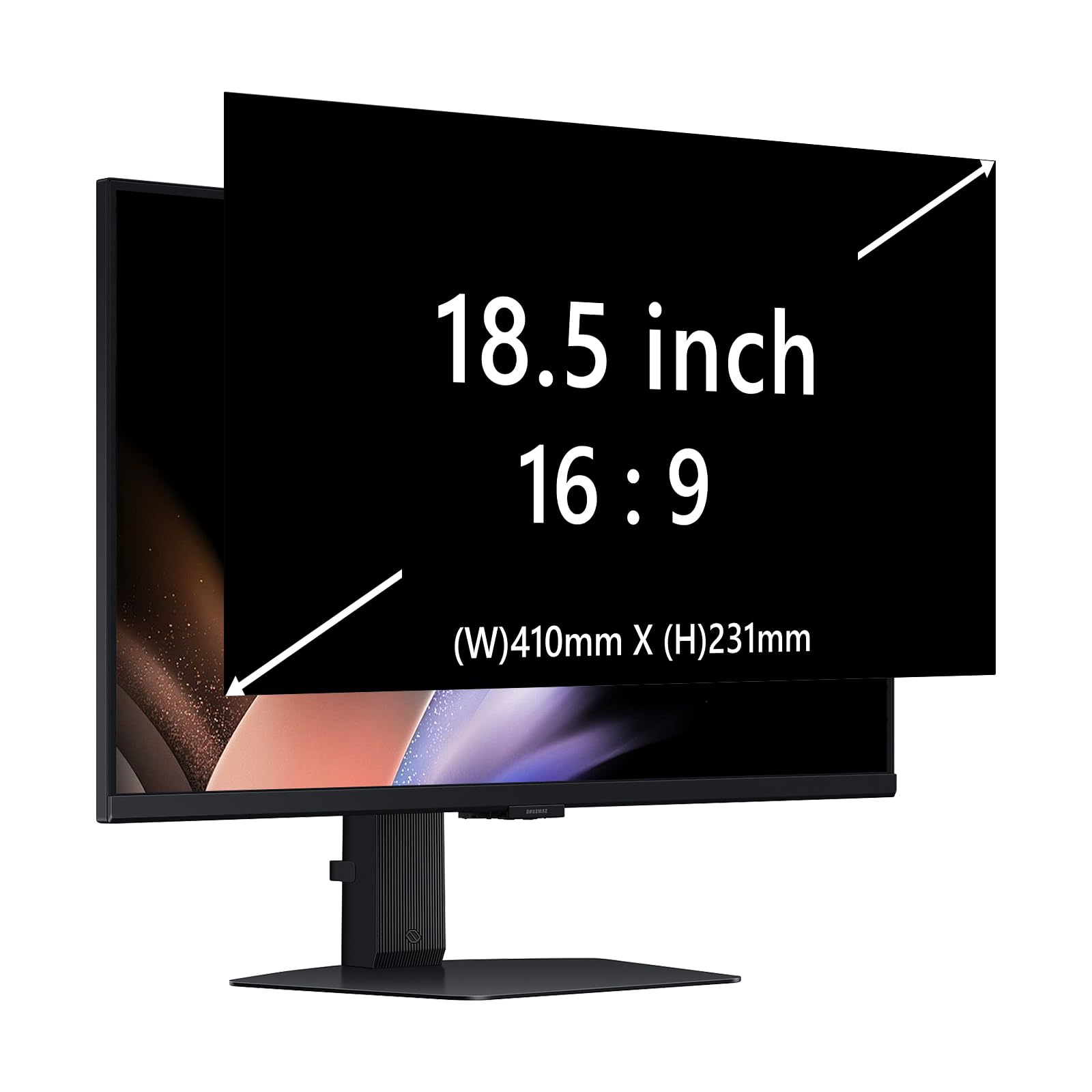 Filtre de Confidentialité 18.5 Pouces, Film Protecteur d'Écran Anti Espion, Anti-Lumière Bleue pour Moniteur 18.5" 16:9
