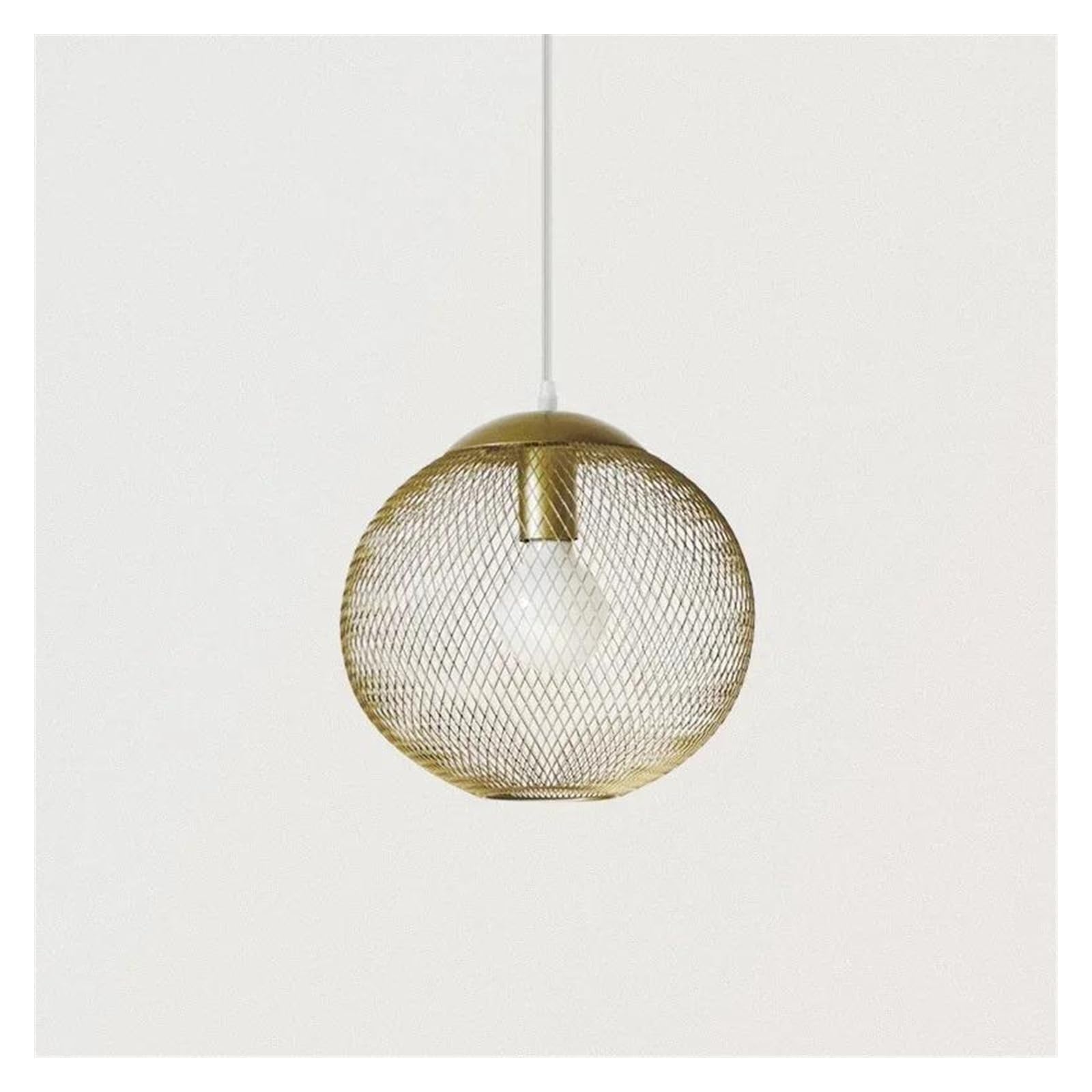 Lustre suspendu LED cage oiseaux dorée pour éclairer et décorer une pièce sombre