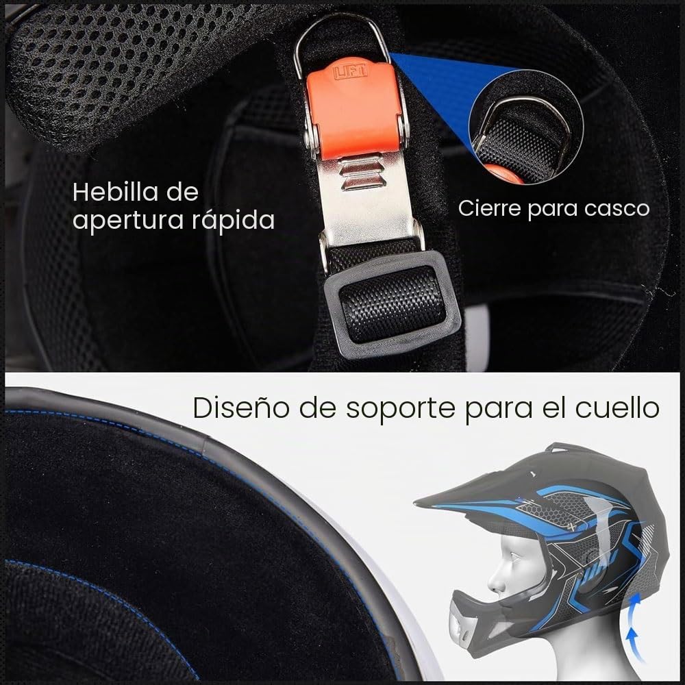 Casco de Motocicleta para Adultos Y NiñOs, con Gafas, Guantes Y MáScara, Casco Integral para Todoterreno, Descenso, Moto de Cross, ATV, BMX, Bicicleta de MontañA, Quad, Aprobado por Dot