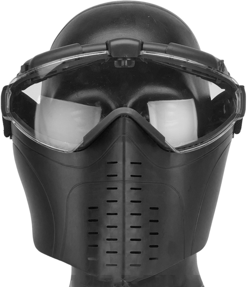 Evike Airsoft - Pro-Goggle Airsoft Full Face Face Pro w/Integrated Fan (Color: Black)
