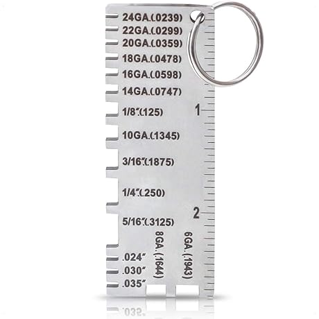 Wire/Metal Sheet Thickness Gauge 229895 Welding Gage Plated Size Inspection Tool [NOT Cheap Stamping Version]