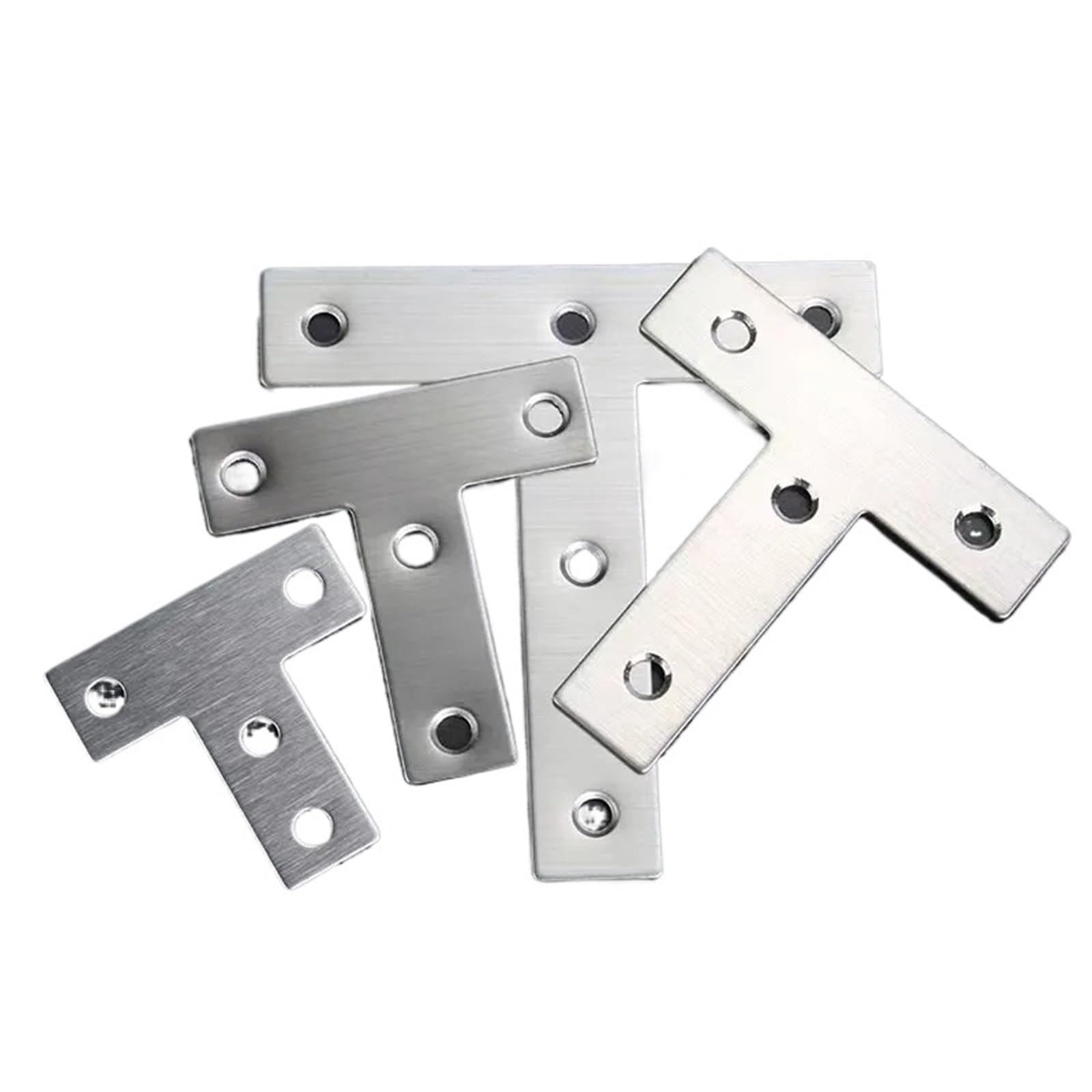 Gvzugm 40X40x1.0mm 20Pcs Angle Bracket Stainless Steel T Shape Corner Brace Joint Furniture Cabinet Screens Wall For Diy Tools(40X40x1.0mm)