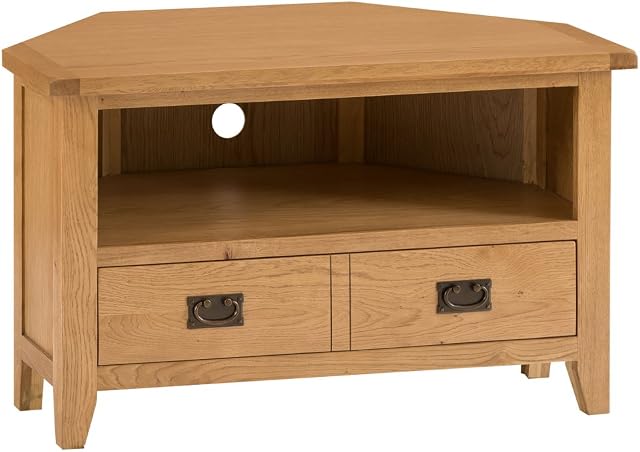 The Furniture Outlet Rustic Oak Corner TV Unit