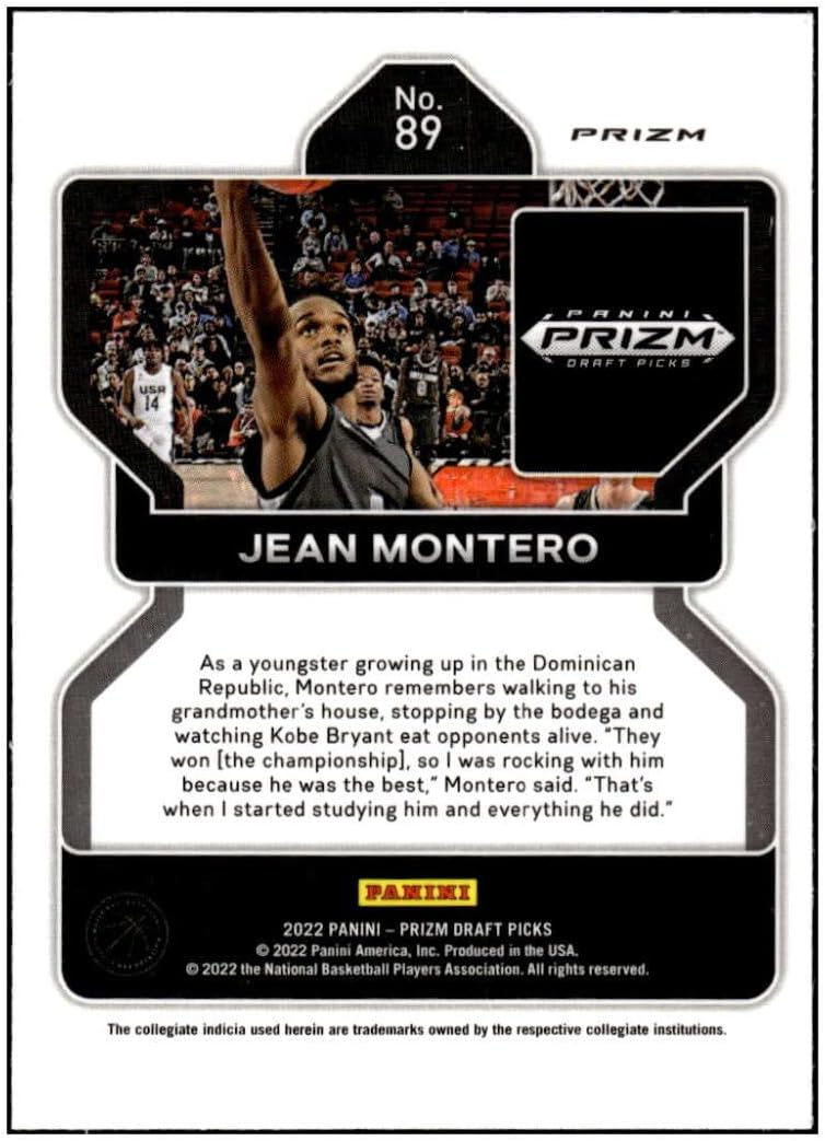 JEAN MONTERO RC SP 2022-23 Panini Prizm Draft Picks White Sparkle Prizmz #89 ROOKIE NM+-MT+ NBA Basketball
