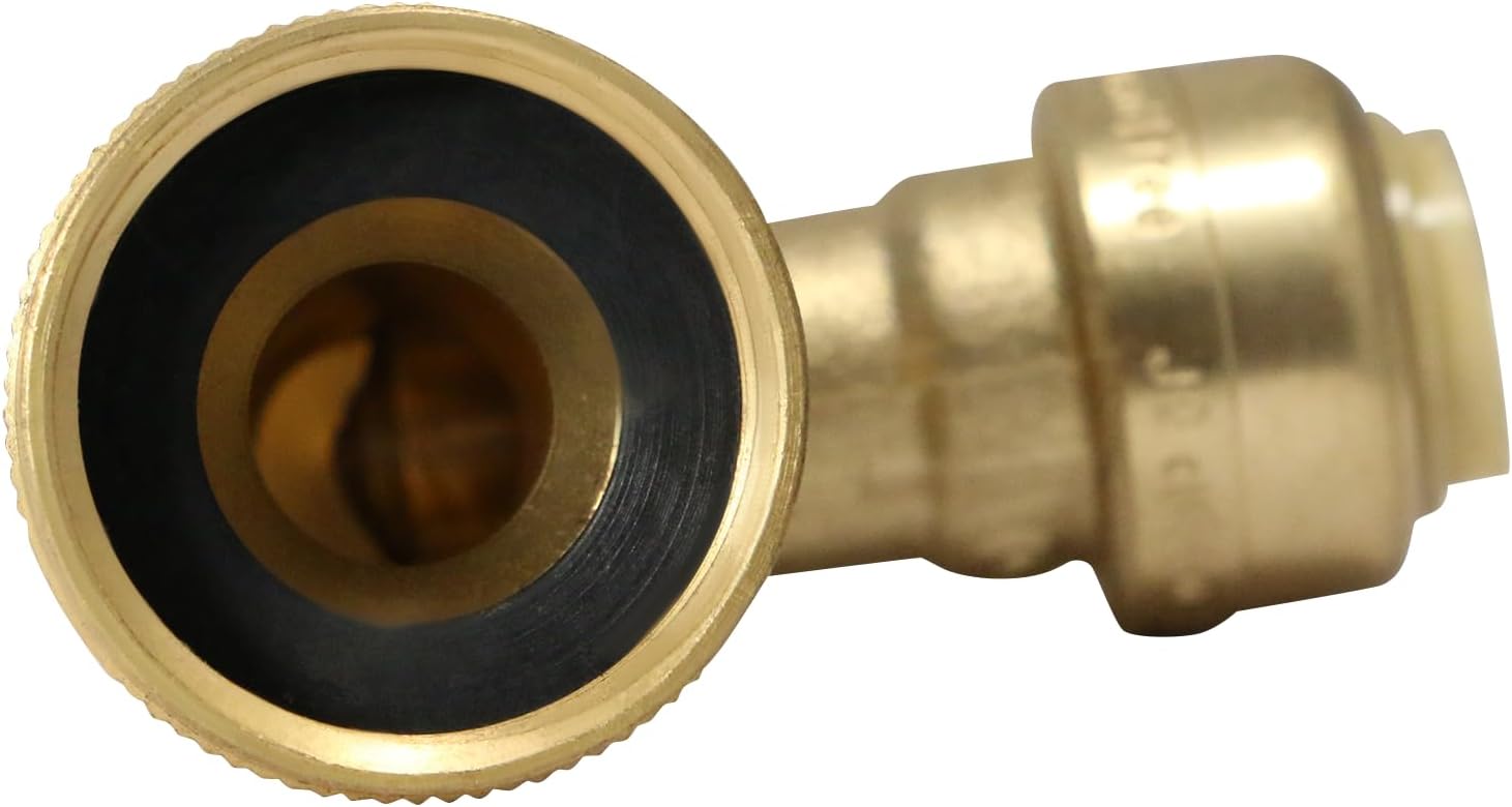 XFITTING 10-PACK Elbow Dishwasher Connector | 1/4" Push Fit x 3/4" Dishwasher